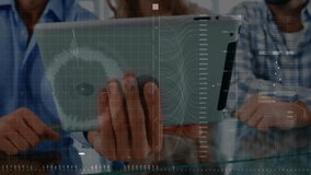 Collaborating with digital data interface overlay, diverse group in school setting. Technology, innovation, teamwork, education, collaboration, futuristic - Powered by Shutterstock - Get 15% off with code: PIKWIZARD15