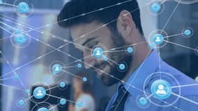 Observing digital network animation, businessman analyzing data processing in office. Technology, analytics, analysis, futuristic, information, innovation - Powered by Shutterstock - Get 15% off with code: PIKWIZARD15