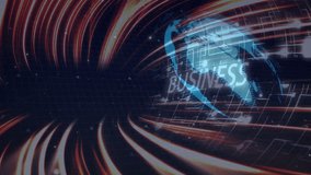 Animation of global network connections and digital business growth chart. Technology, globalization, connectivity, innovation, progress, networking - Powered by Shutterstock - Get 15% off with code: PIKWIZARD15