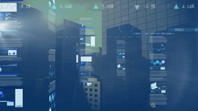 Animation of digital graphs and charts showing financial data in futuristic setting. Finance, investment, analytics, virtual, technology, innovation - Powered by Shutterstock - Get 15% off with code: PIKWIZARD15