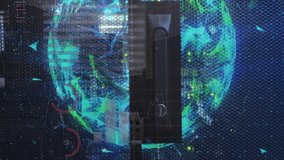 Animation showing global map with percentage statistics in digital data visualization. analytics, infographic, technology, network - Powered by Shutterstock - Get 15% off with code: PIKWIZARD15