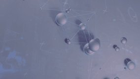 Animation of connected spheres and lines over digital data background in school. Network, connectivity, technology, education, futuristic - Powered by Shutterstock - Get 15% off with code: PIKWIZARD15