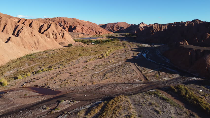 Atacama desert Chile, tourist destination in South America, aerial