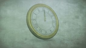 Roman numerals on clock overlaying world map, creating animation effect. Time, global, abstract, numbers, mapping - Powered by Shutterstock - Get 15% off with code: PIKWIZARD15