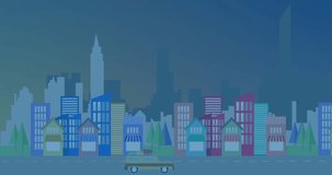 Creating abstract urban scene, colorful cityscape with geometric patterns and reflections. Architecture, modern, futuristic, design, metropolitan, skyline - Powered by Shutterstock - Get 15% off with code: PIKWIZARD15