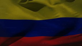 Animation of Colombian flag with stock market chart and financial data overlay. Finance, trading, investment, economy, statistics, stock exchange - Powered by Shutterstock - Get 15% off with code: PIKWIZARD15