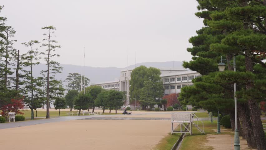 Rainy Day on Etajima Island Naval Academy, Hiroshima Prefecture Japan