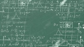 Hand Drawn learning math formula symbol chalk texture on school Chalkboard, Chalk style loop seamless animation - Powered by Shutterstock - Get 15% off with code: PIKWIZARD15