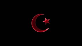 Neon shiny moon with star icon. Animation of neon Night light signboard. Eid Mubarak neon animation . - Powered by Shutterstock - Get 15% off with code: PIKWIZARD15