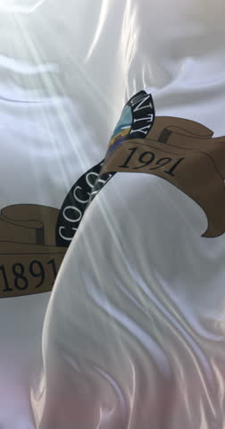 Coconino County Flag, Arizona, United States. 4K Vertical. Loop