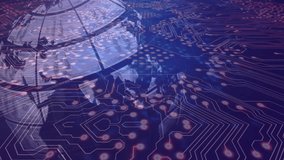 Digital clock animation over circuit board and glowing network connections. Technology, cyber, communication, circuitry, futuristic, electronic - Powered by Shutterstock - Get 15% off with code: PIKWIZARD15