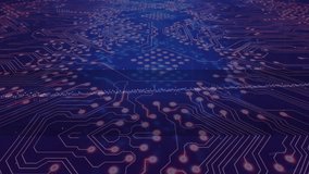 Digital clock animation over circuit board background with glowing connections. Technology, futuristic, network, connectivity, electronics, innovation - Powered by Shutterstock - Get 15% off with code: PIKWIZARD15