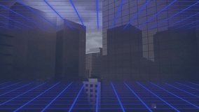 Glowing You Win animation over retro futuristic grid background in school setting. arcade, victory, digital, neon, 1980s, gaming - Powered by Shutterstock - Get 15% off with code: PIKWIZARD15