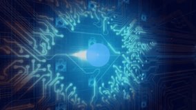 Animation of digital network with music icons over blue technological background. Networking, technology, wireless, connectivity, multimedia, sound - Powered by Shutterstock - Get 15% off with code: PIKWIZARD15