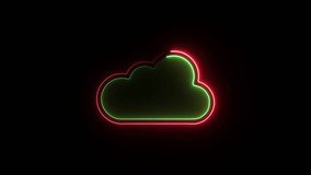 Neon clouds collection. Thin lines icons. - Powered by Shutterstock - Get 15% off with code: PIKWIZARD15