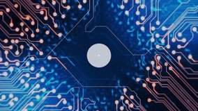 Network of connections and data processing animation over digital circuit background. Technology, networking, connectivity, futuristic, communication - Powered by Shutterstock - Get 15% off with code: PIKWIZARD15