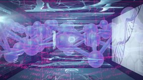 Futuristic digital brain and molecular structure with data processing animation. Artificial intelligence, biotechnology, innovation, technology, data analysis, neural network - Powered by Shutterstock - Get 15% off with code: PIKWIZARD15