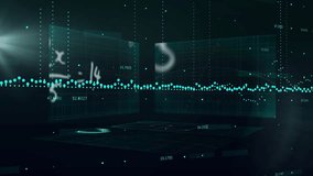 Animation of mathematical equations and data points floating in digital space. Technology, futuristic, cybersecurity, analytics, data science, virtual - Powered by Shutterstock - Get 15% off with code: PIKWIZARD15