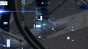 Cyclist pedaling with animation of data analytics and graphs overlaying scene. Cycling, technology, innovation, athlete, data analysis, statistics - Powered by Shutterstock - Get 15% off with code: PIKWIZARD15