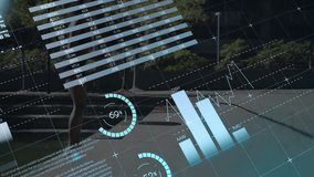 Exercising outdoors, person with data visualization animation, trees in background. Fitness, technology, nature, workout, analytics, tracking - Powered by Shutterstock - Get 15% off with code: PIKWIZARD15