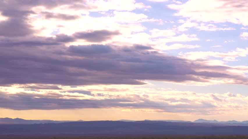 Timelapse Sunrise Clouds Wide Angle Moving Across Sky at Big Bend National Park Texas