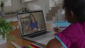 Child learning online with QR code animation over laptop screen. Technology, education, digital, innovation, interactive, virtual - Powered by Shutterstock - Get 15% off with code: PIKWIZARD15