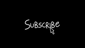 Animation of subscribe text with cursor hovering over black and white cityscape. monochrome, digital, motion, urban, minimalistic - Powered by Shutterstock - Get 15% off with code: PIKWIZARD15