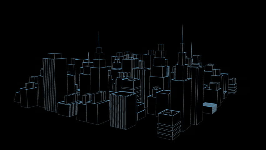 Neon outlines and yellow geometric shapes creating animation in digital cityscape. Futuristic, abstract, digital art, urban, vibrant, modern - Powered by Shutterstock - Get 15% off with code: PIKWIZARD15