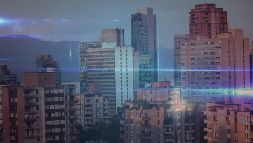 Animation of social media icons connecting over urban cityscape in network. Technology, networking, digital, social network, connectivity, communication - Powered by Shutterstock - Get 15% off with code: PIKWIZARD15