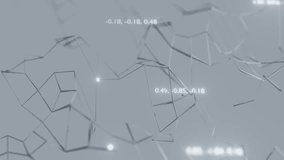 Minimalist White Mesh Grid with Floating Data Points – Scientific Visualization of Coordinates, Algorithms, and Digital Networks Loop - Powered by Shutterstock - Get 15% off with code: PIKWIZARD15