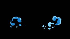 A cartoon blue smoke animation swirls on a black screen, creating a fun and dynamic visual. Perfect for animations, gaming, VFX, action scenes, and creative projects - Powered by Shutterstock - Get 15% off with code: PIKWIZARD15