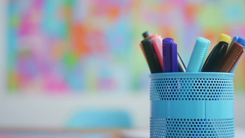 : "4K Stationery in a Cup – Organized Office Supplies and Creative Workspace Essentials"
