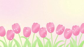 pink tulips swaying in the wind animation for Mother’s Day, Valentine's Day, International Women's Day, etc. - Powered by Shutterstock - Get 15% off with code: PIKWIZARD15