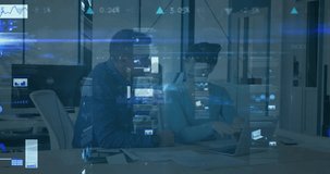 Analyzing data with digital graphs, business team collaborating in office meeting. teamwork, collaboration, technology, data analysis, corporate, brainstorming - Powered by Shutterstock - Get 15% off with code: PIKWIZARD15