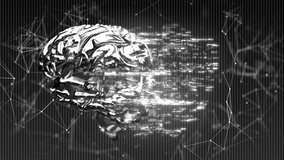 Animation of digital brain and fingerprint with binary code for cybersecurity concepts. biometrics, data protection, artificial intelligence, encryption, secure, technology - Powered by Shutterstock - Get 15% off with code: PIKWIZARD15