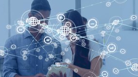 Using tablet with network connections, diverse professionals processing data together. Collaboration, technology, teamwork, digital, analytics, innovation - Powered by Shutterstock - Get 15% off with code: PIKWIZARD15