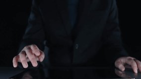 This image displays a futuristic digital interface featuring a virtual human figure, complemented by various data visualizations and technological elements for innovative business applications. Qubit - Powered by Shutterstock - Get 15% off with code: PIKWIZARD15