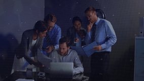 Collaborating in office, business team using digital network interface for work. Teamwork, technology, collaboration, innovation, strategy, brainstorming - Powered by Shutterstock - Get 15% off with code: PIKWIZARD15