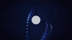 Animation of DNA strand connecting user icons over dark background. Genetics, biotechnology, networking, digital, connection, biology - Powered by Shutterstock - Get 15% off with code: PIKWIZARD15