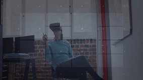 Using virtual reality headset, person interacting with animation in modern office. technology, innovation, digital, immersive, workspace, interactive - Powered by Shutterstock - Get 15% off with code: PIKWIZARD15