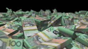 Pile of australian dollar money on black background - Powered by Shutterstock - Get 15% off with code: PIKWIZARD15
