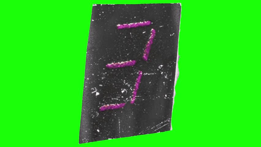 Ransom Number 3 Animation paper cut on green screen
