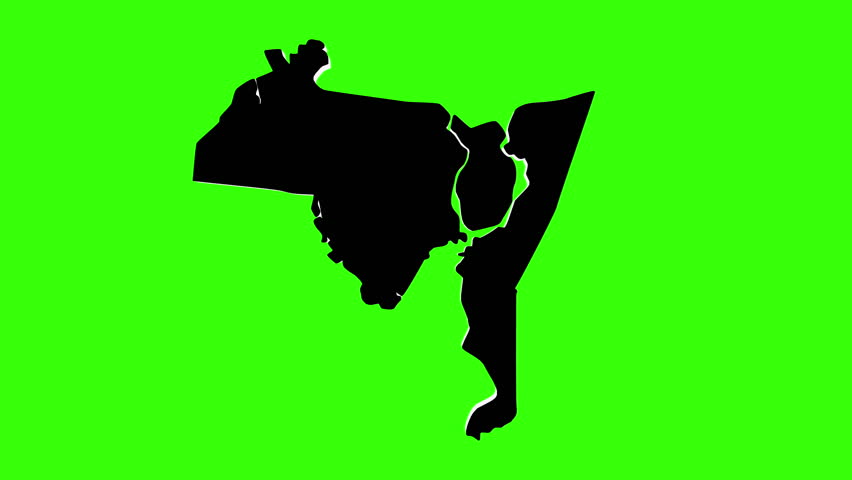 green screen icon 3d map of North Haven in Connecticut