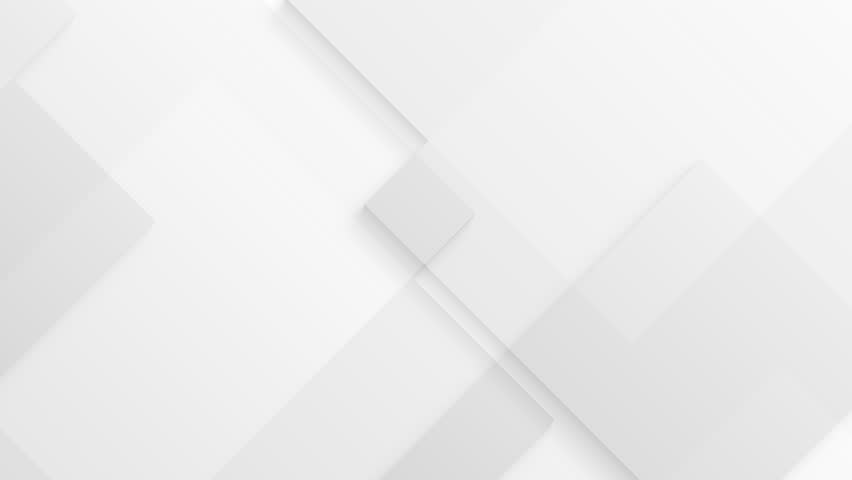 Clean tech white geometric motion background. Seamless looping animation