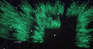 Animation of NFT text in green digital style over binary code background. Blockchain, cryptocurrency, technology, finance, investment, networking - Powered by Shutterstock - Get 15% off with code: PIKWIZARD15