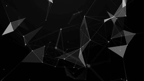 Abstract geometric shapes in space. Intertwining lines of dots and triangles. 3D rendering. - Powered by Shutterstock - Get 15% off with code: PIKWIZARD15