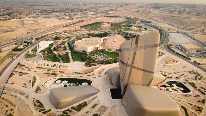 During sunset the View of the King Abdulaziz Center Cultural Center Saudi Arabia