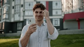 Caucasian man holding mobile phone smartphone bad news loss failure frustrated male angry online guy businessman city outdoor upset problem internet trouble unhappy business error annoyed urban losing - Powered by Shutterstock - Get 15% off with code: PIKWIZARD15