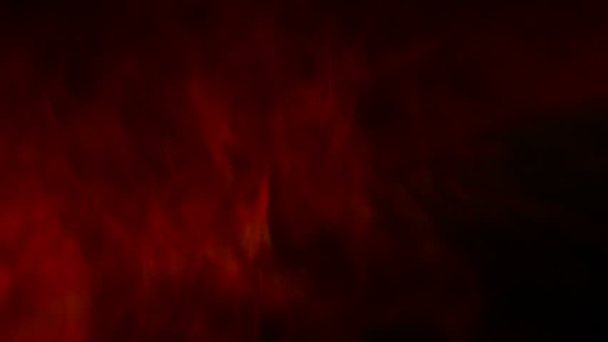 Animated glowing red smoke or gas rising slowly against ...
