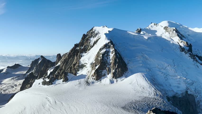 Mont Blanc summit in the French Alps